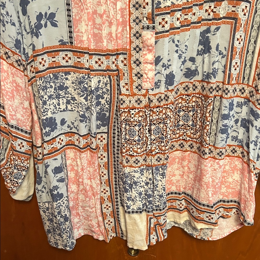 Daniel Rainn Multicolor Patchwork Blouse - image 4